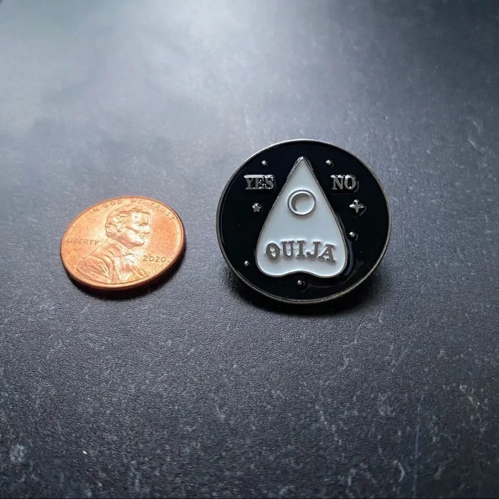 Ouija Board Round Enamel Pin/ Brooch Lapel